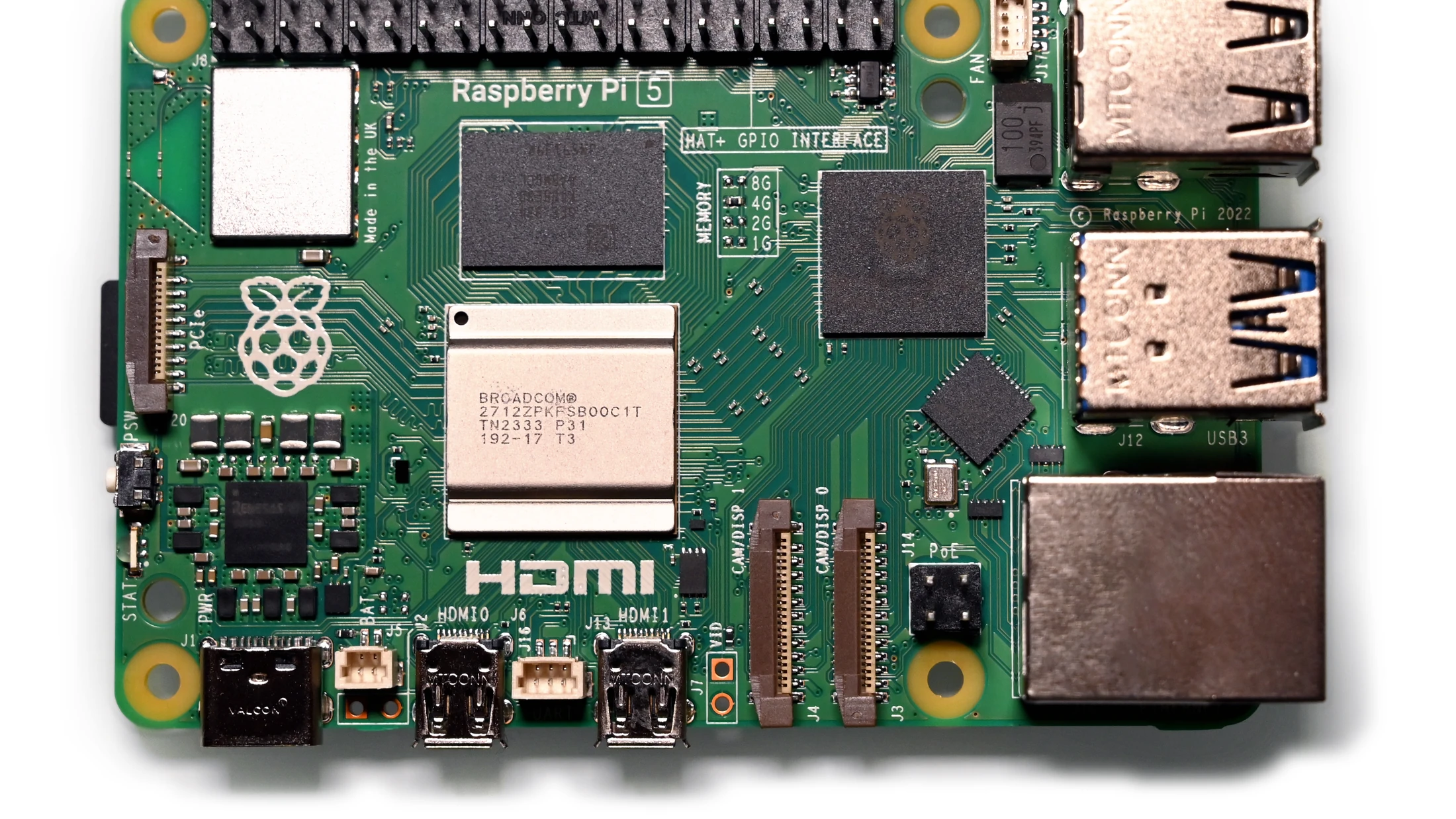 Raspberry Pi 5 board. Reference photograph, not my installed system.